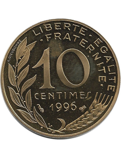 FRANCE 10 CENTIMES LAGRIFFOUL 1996 BE