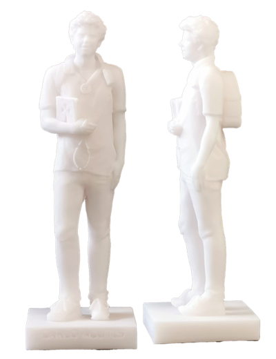 Carlo Acutis - Statue en Albaster 15cm -Blanche