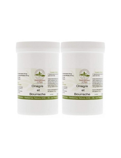 Huiles Bourrache Onagre lot de 2 X 220 capsules