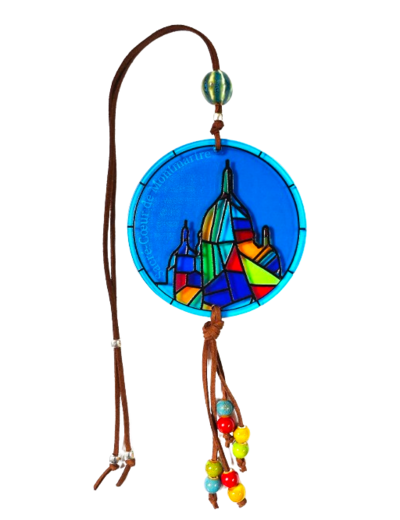 Pendentif pour voiture Acrylique D88mm - BASILIQUE SACRE COEUR