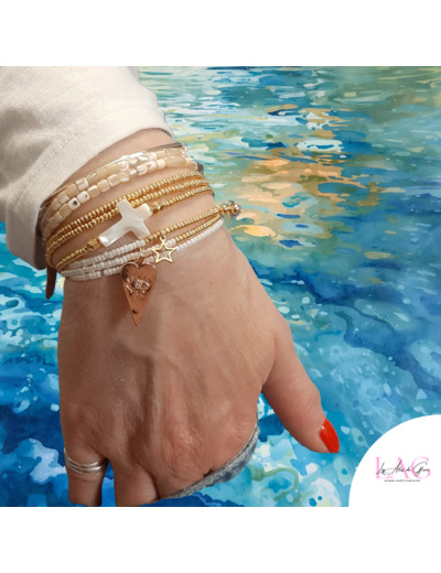 BRACELET MULTIRANGS HEART KARMA