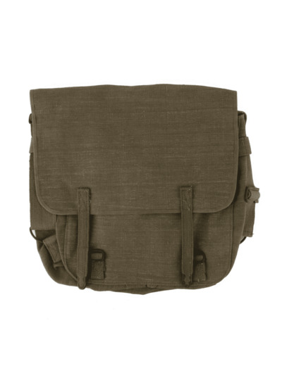 Musette militaire vintage TTA années 50 - Sacoche toile authentique