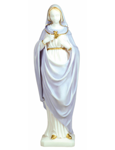 Sacré-Coeur de Marie - Statue en albâtre 24cm -Couleur