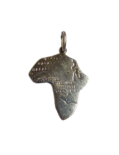Pendentif en Argent 925 - CARTE AFRIQUE