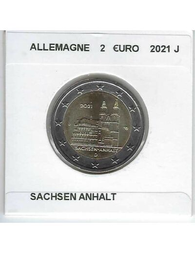 ALLEMAGNE 2021 J 2 EURO COMMEMORATIVE SACHSEN ANHALT SUP