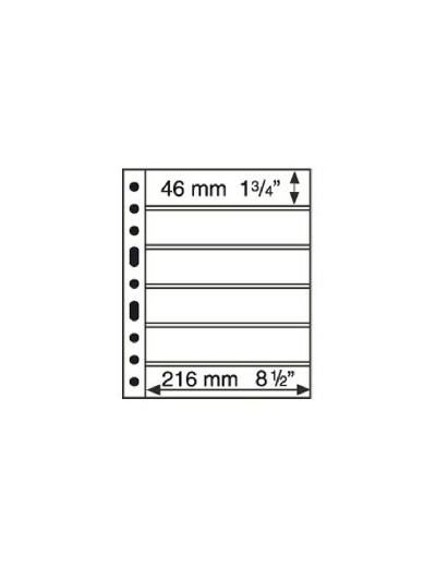 Pochettes plastiques GRANDE avec 6 Bandes horizontales noir 331156