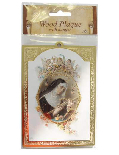 Plaquette Dorée 10x14cm - SAINTE RITA