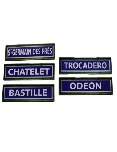 Lot 5 mini plaques métro 3