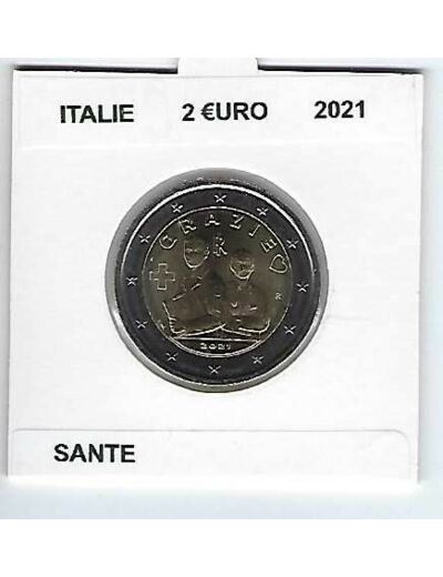 ITALIE 2021 2 EURO COMMEMORATIVE SANTE SUP