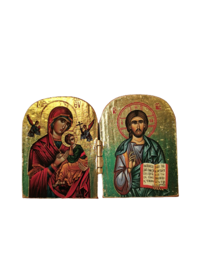 Diptyque doré 7x5cm -THEMES DIVERS