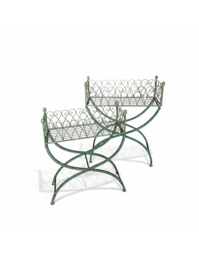 Ensemble de 2 jardinières rectangle 71x28x87cm