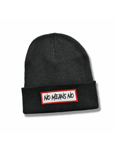 Bonnet « No Means No ! » noir