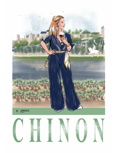 Chinon - affiche, carte postale