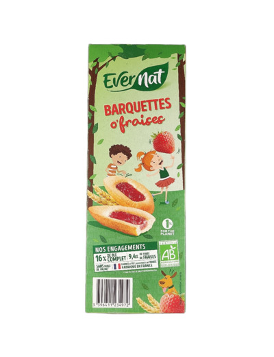 Barquettes O'Fraises 120g Bio