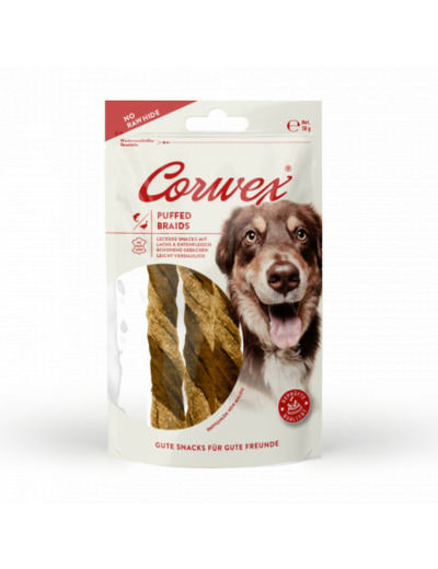 CORWEX, Torsades soufflés au canard et saumon - 50g