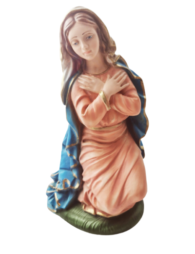 Vierge Marie plâtre polychrome  30cm