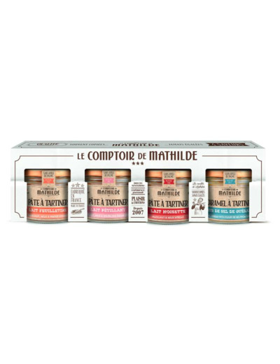 Coffret 4 Pots de Pâtes et Caramel à tartiner