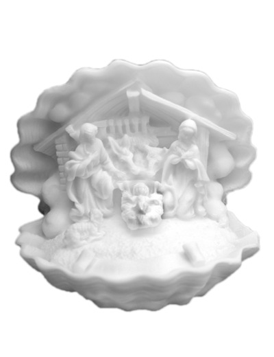 Crêche en Albâtre 7cm Blanche