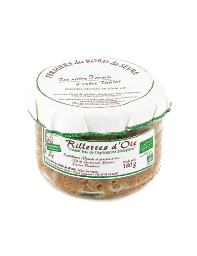 Rillette d'Oie Bio 180g