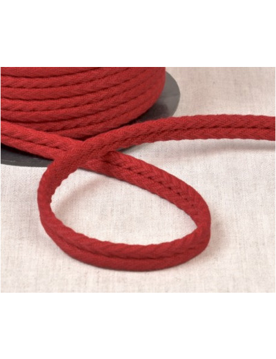 Double passepoil chevron 550 bordeaux C72 10mm 100% coton le mètre