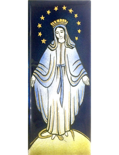 Vierge couronnée 15,5X6,5cm - EMAUX DU LIBAN