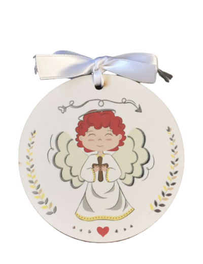 Médaillon de Berceau en Bois D10cm - GARÇON