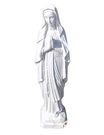 Vierge de lourdes résine blanche 60cm