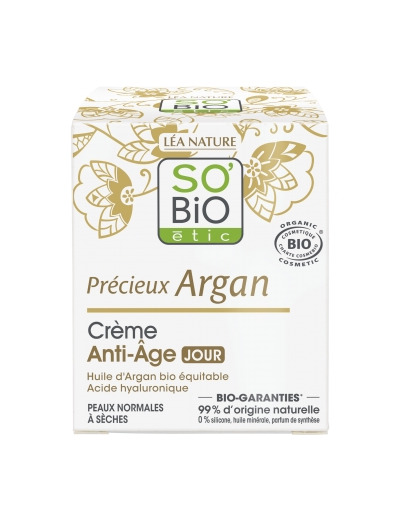 Crème de Jour anti age Précieux Argan Acide Hyaluronique 50ml