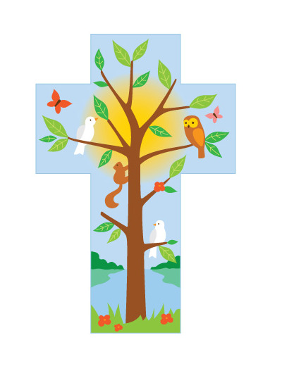 Croix Arbre de Vie 15x10cm