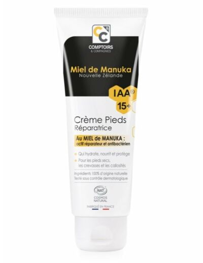 Crème pieds réparatrice bio au Manuka-IAA 15+-75ml-Comptoirs et Compagnies