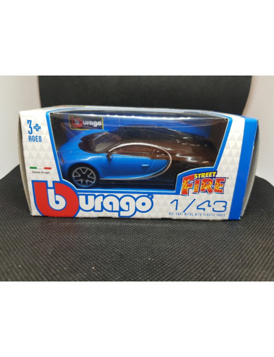 BUGATTI CHIRON BLEU/NOIR 1/43 BOITE D'ORIGINE