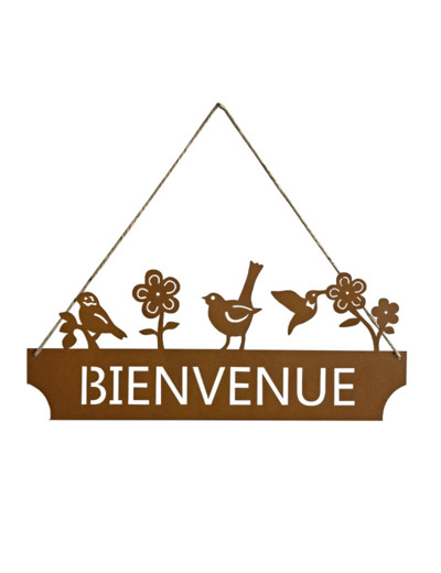Déco murale Bienvenue 51x43x22cm