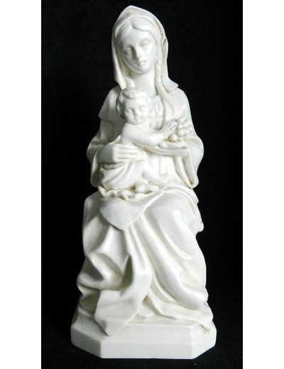Vierge aux raisins assise résine 18cm TON IVOIRE