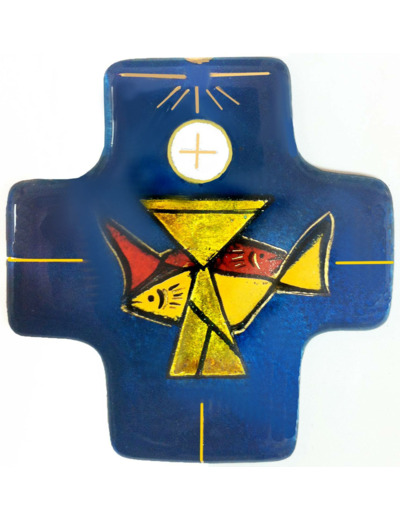 Vitrail du calice 7,7X8cm - EMAUX DU LIBAN