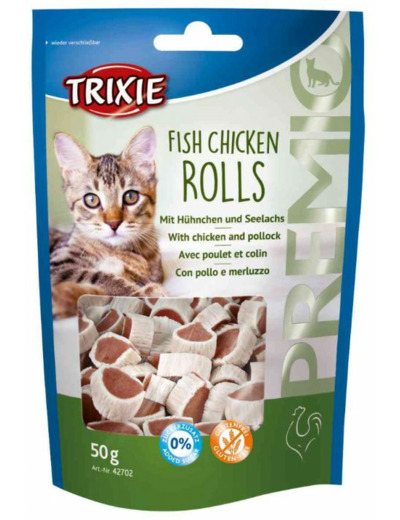 Friandises Rolls au poulet et colin - 50g