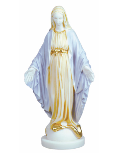 Vierge Miraculeuse - Statue en albâtre 23cm -Couleur