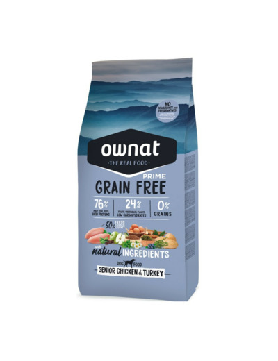 OWNAT GF PRIME Senior poulet & dinde - 12KG