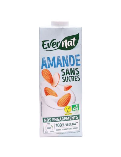 Boisson Amande Sans Sucres Ajoutés Bio 1L