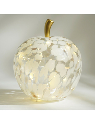 Pomme LED Simona blanche or 22x22x24cm