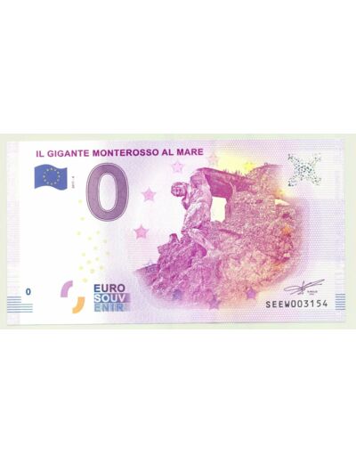ITALIE 2017-4 IL GIGANTE MONTEROSSO AL MARE BILLET SOUVENIR 0 EURO NEUF