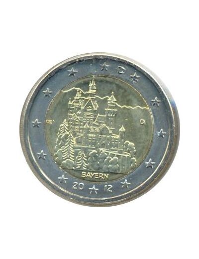 ALLEMAGNE 2012 D 2 EURO COMMEMORATIVE BAYERN SUP