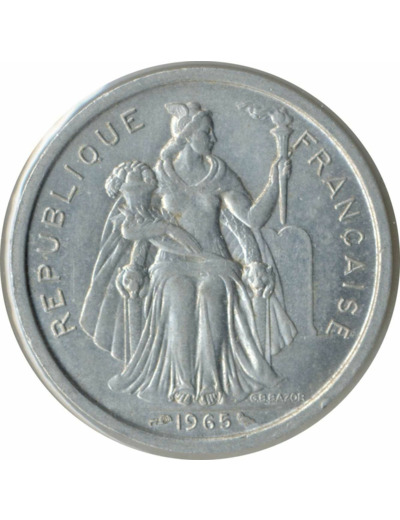 POLYNESIE FRANÇAISE 2 FRANCS 1965 SUP-