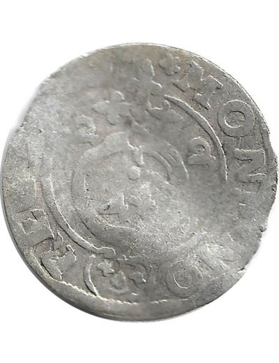 POLOGNE - SIGISMUND III 3 POLKER argent 1622 0gr88 TB- tordue