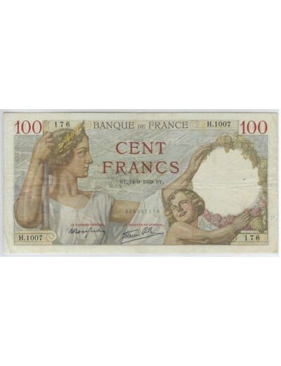 FRANCE 100 FRANCS SULLY 14-9-1939 H.1007 TTB