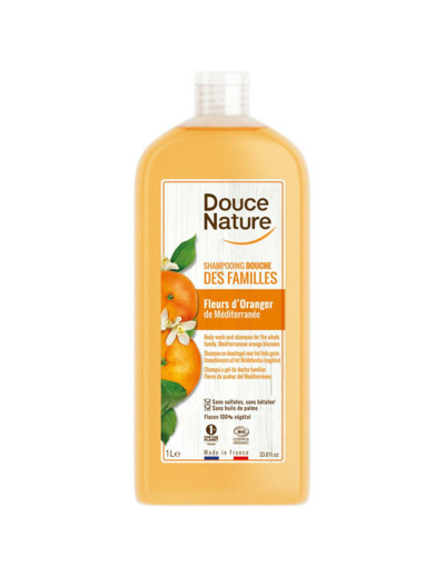 Shampooing douche des familles Fleur d'Oranger-1L-Douce Nature