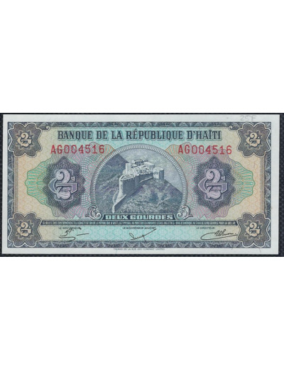 HAITI 2 GOURDES 1979 SERIE AG NEUF (W240)