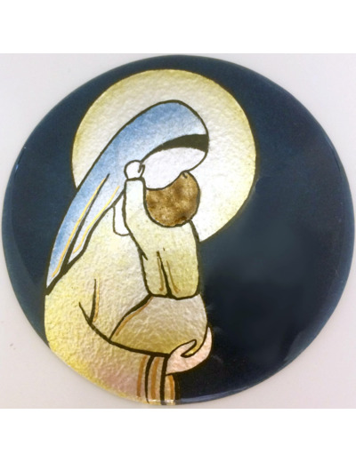 Vierge du reposoir D8,3cm - EMAUX DU LIBAN
