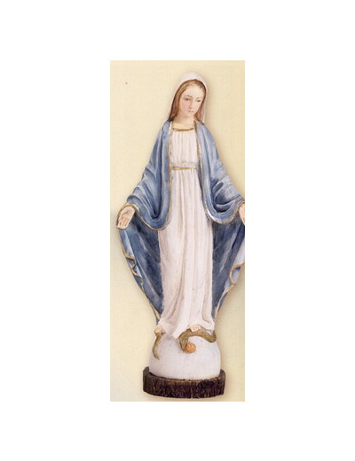 Vierge Miraculeuse 25 cm polychrome - résine peinte main