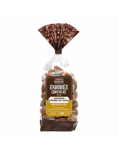 Amandes Chocolat Lait Poudre de Cacao Sachet 200G