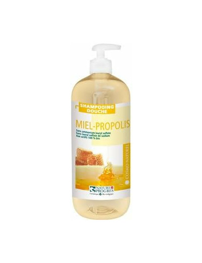 SHAMPOOING DOUCHE MIEL PROPOLIS 1L Cosmo Naturel